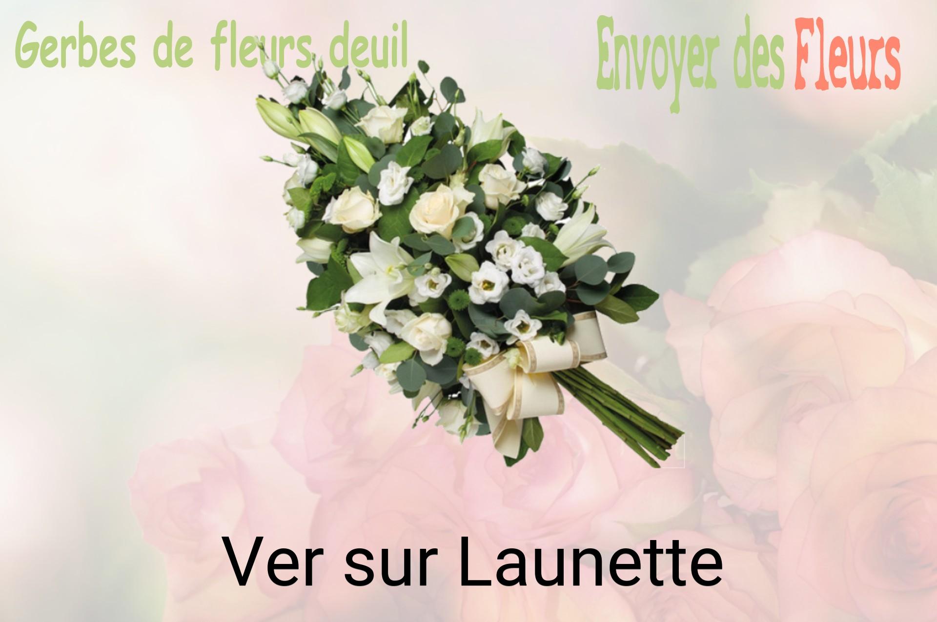 Gerbe de fleurs de deuil livrée à Ver-sur-Launette